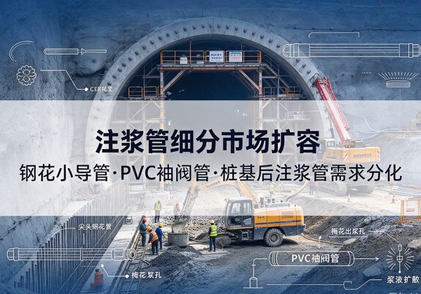 美姑注浆管细分市场扩容，隧道钢花小导管、PVC 袖阀管、桩基后注浆管需求分化